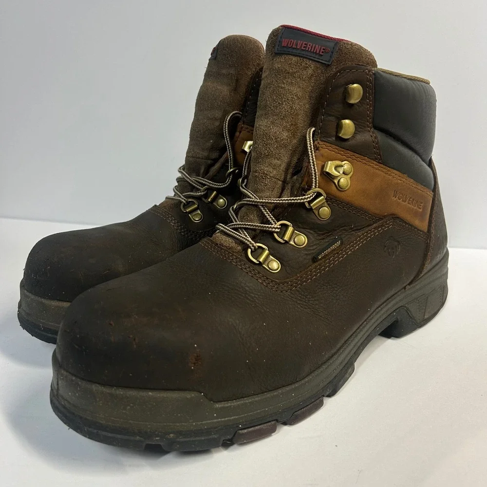 Wolverine EPX Waterproof Composite Toe Work Boots Brown Mens 11.5 M W10314